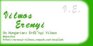 vilmos erenyi business card